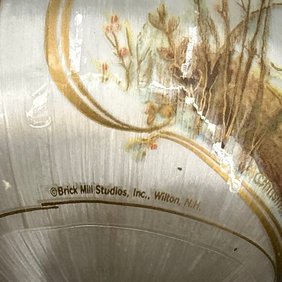 VTG Silk Christmas Ornament Baby deer Shepherd lamb Scenic American Legion 80s - Picture 11 of 16